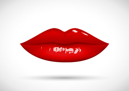 Red lips # Vector