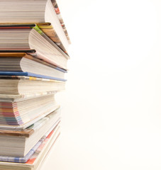 stack of books isolated on white
