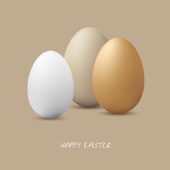 Happy Easter - Three eggs