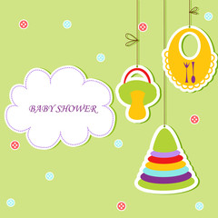 Card with baby element