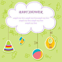 Card with baby element