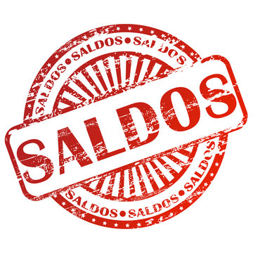 Carimbo com a palavra "saldos"