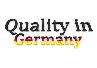 Schriftzug "Quality in Germany"