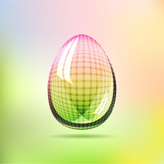 Glossy crystal checkered egg concept