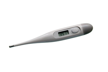 Electronic thermometer with high temperature on display