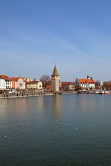 Fototapeta na wymiar W porcie w Lindau nad Jeziorem Bodeńskim / Niemcy