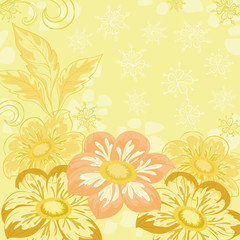 Background with flowers dahlia