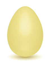 golden Easter egg isolated on white vector illustration