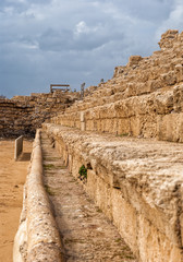 Ancient Roman hippodrome in Caesarea, Israel