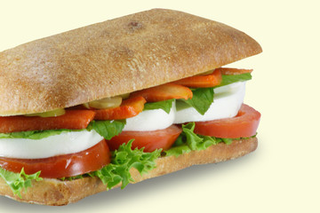 italian mozzarella ciabatta sandwich