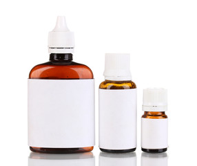 Medical bottles isolated on white