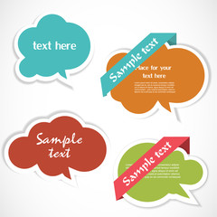 Colorful speech bubbles