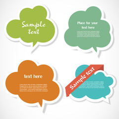 Colorful speech bubbles