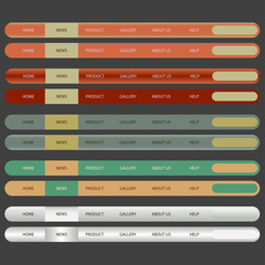 Web Elements Navigation Bar.vector illustration.