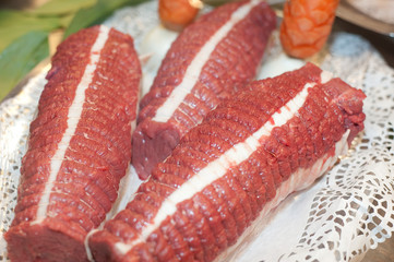 Rôti de viande chevaline.