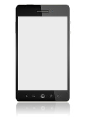 Smart Phone With Blank Screen Isolated