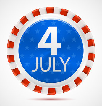 4th July label, vector