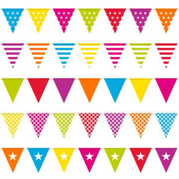5 Seamless Festoons Colour Different Pattern