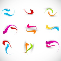 new business abstract arrow icons set