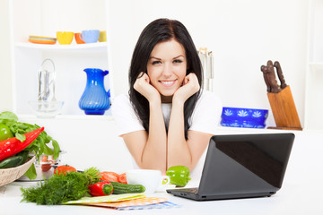 young couple in kitchen