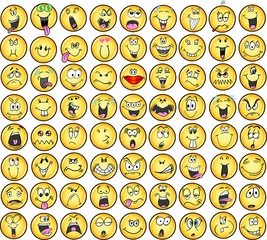 Foto op Plexiglas Emoticons emotion Icon Vectors © Blue Foliage