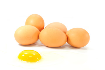 egg on white background