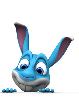 Osterhase Cartoon 3D guck guck 3D