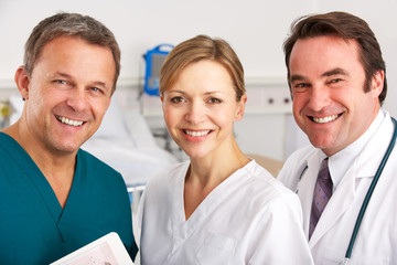 Portrait medical team on hospital ward