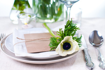 Holiday table setting