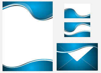 Vector blue company identity template