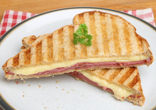 Toasted Sandwich with Pastrami & Cheese