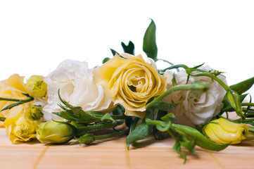 yellow eustoma flowers