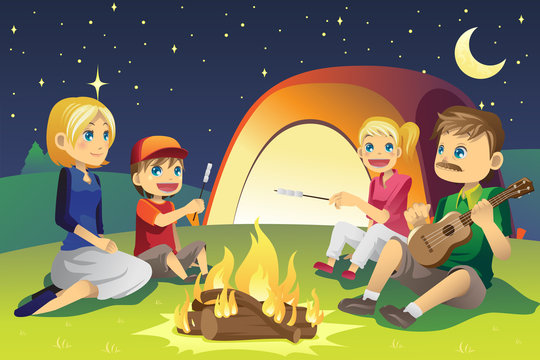 Camping family