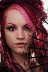 Fototapeta premium Portrait of woman with dreadlocks hair