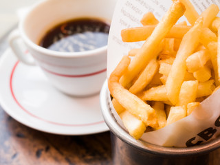 Golden French fries