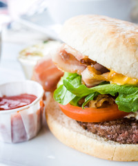 American cheese burger