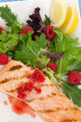 Grilled Raspberry Salmon