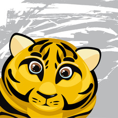 Cartoon funny tiger