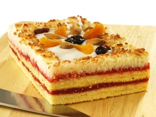 Cake with delicacies