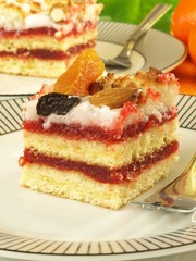 Raspberry pie, closeup