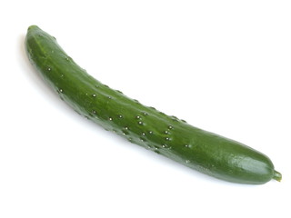 Japanese delicious cucumbers isolated on white background