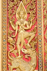 Thai art style on wall,