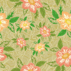 Seamless background with flowers dahlia