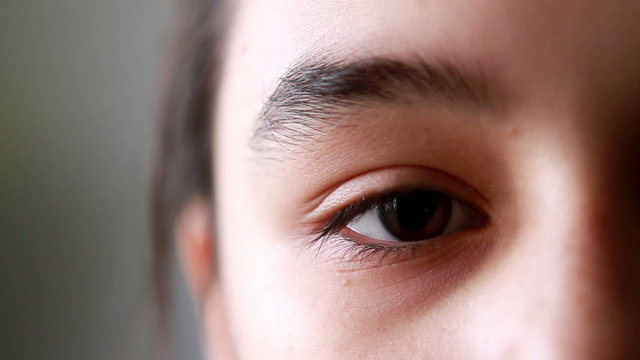 Girl's eye, close up