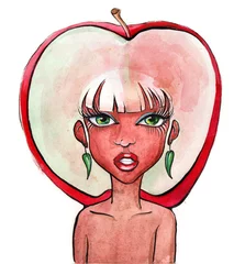Outdoor-Kissen apple woman © ankdesign