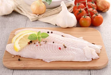 Aluminium Prints Fish raw fish