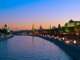 embankment of Moscow river, Moscow, Russia