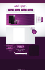 Complete modern website template design