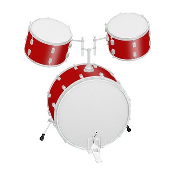 3d render of drum instrument