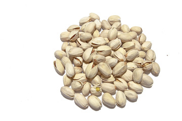 Almond on white background.